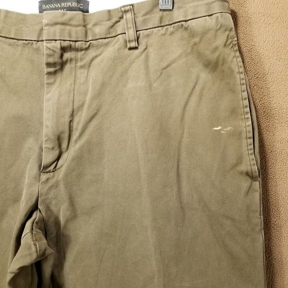 BANANA REPÚBLIC Pants Mens 33×32 Chino & Khakis Flat front - Picture 3 of 9